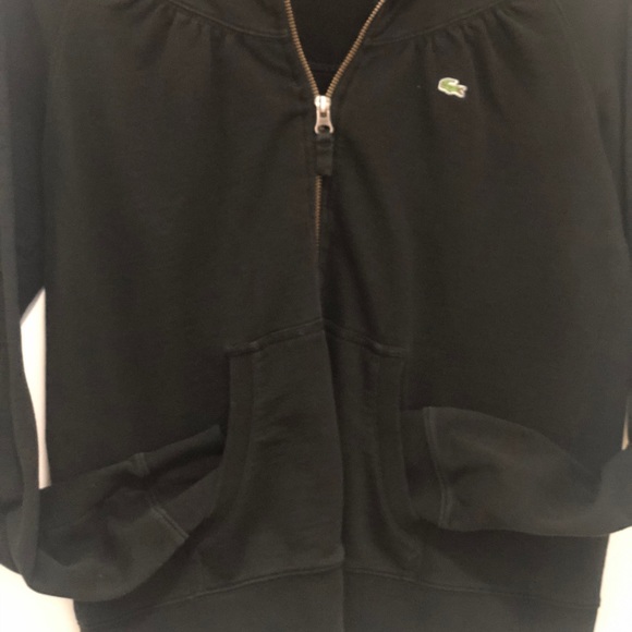Cardigan Lacoste Light Bomber Sweater. Size removed but it’s a small. - Picture 4 of 5